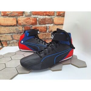 PUMA BMW M Motorsport Kart Cat RL Mid Black-Pop Red Driving Men Sz 13 Speedcat